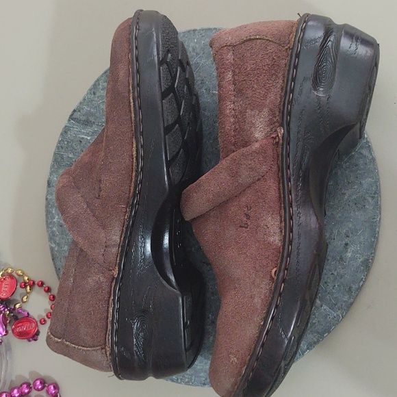 BOC Distressed Metallic Suede Euro Clogs 11 M/W - Picture 8 of 11